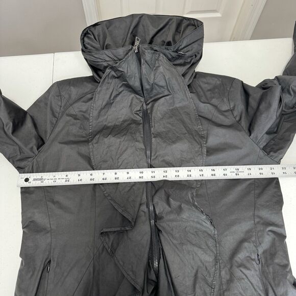 Creenstone Womens Jacket 40 Black Dramatic Ruffle Pillow Collar Witchy Gothic - Picture 6 of 16